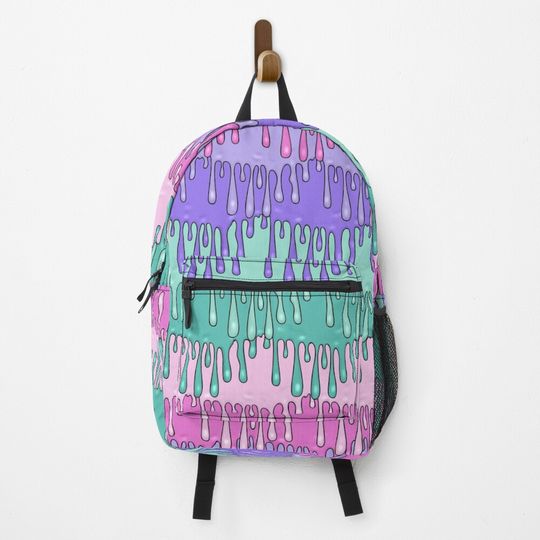 Discover Pastel goth paint drips pattern Backpack