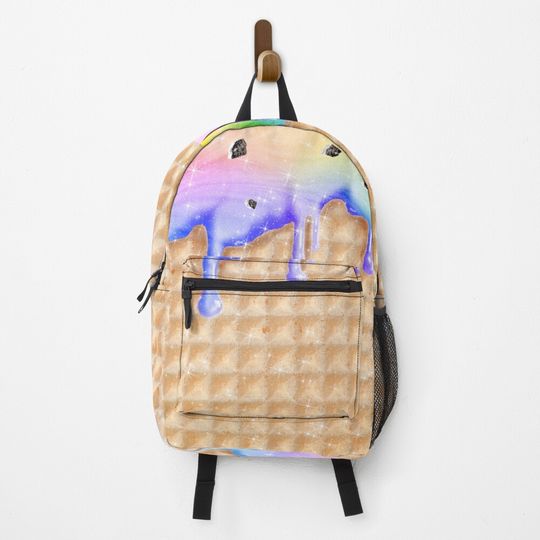Discover Rainbow Melt Ice Cream and Waffle Sweet Yummy Pattern Backpack