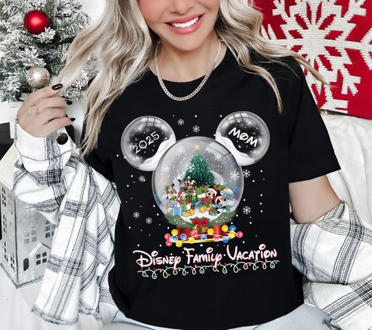 Discover Disneyyy Christmas Family Vacation Shirt, Custom Mickeyy Friends Xmas Shirts