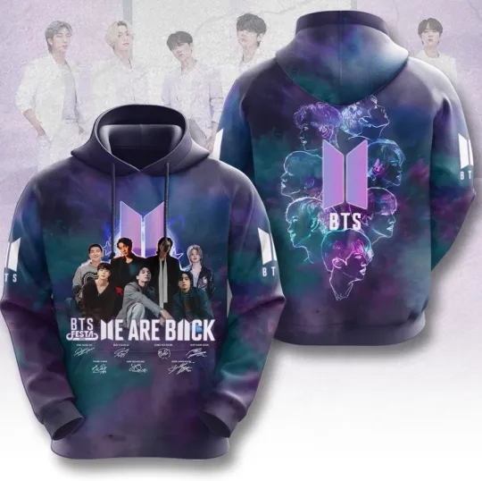 Discover BTS 3D Hoodie We Are Back New Hoodie All Size For Fan