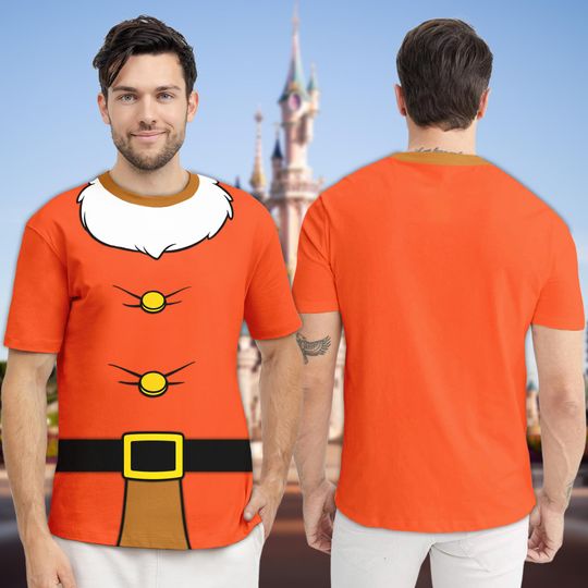 Discover Snoww Whitee and Seven Dwarfs Costume Cosplay 3D Shirt, Doc Dwarf Character Halloween Shirt
