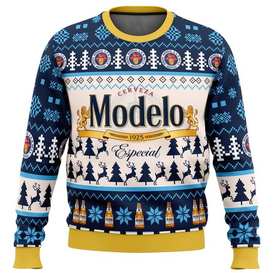Discover Modelo Especial Beer Ugly Christmas Sweater Gift Santa Claus Sweatshirt