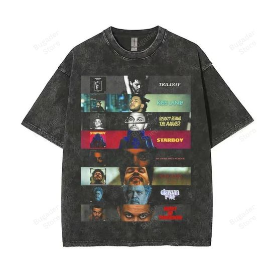 Discover Weeknds Album Collection T-Shirt  Trilogy to Dawn FM Music Timeline Tee, Fan Merch Shirt