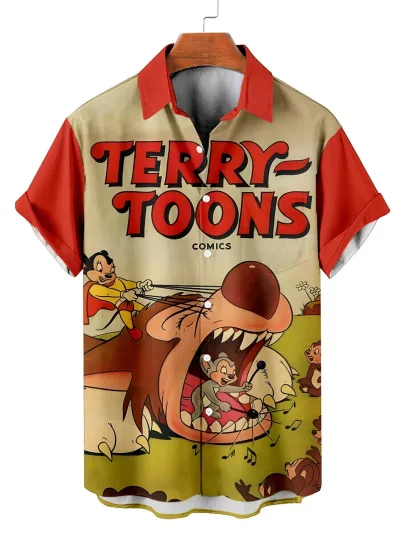 Discover Classic Cartoon pattern Hawaiian Shirt, Summer Shirt