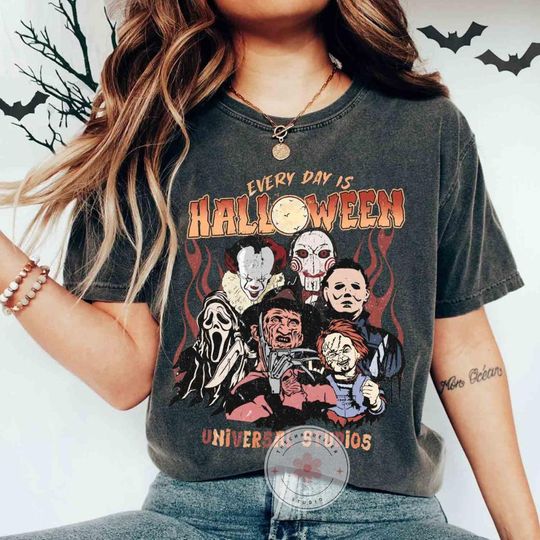 Discover Vintage Horror Characters Halloween Shirt