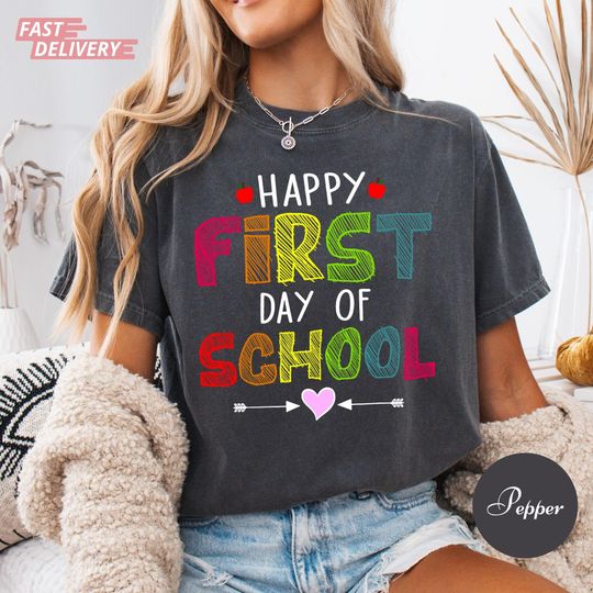 Discover Happy First Day Of School T-shirt, Teacher Squad Shirt, Back To School Gift