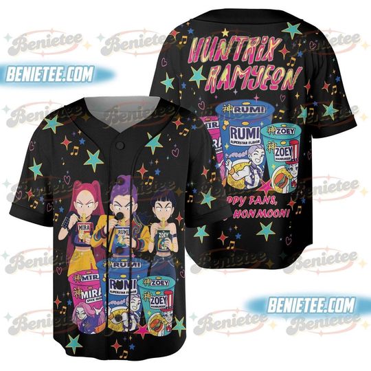 Discover KPDH Ramyeon Baseball Jersey Shirt, Demon Hunter Movie
