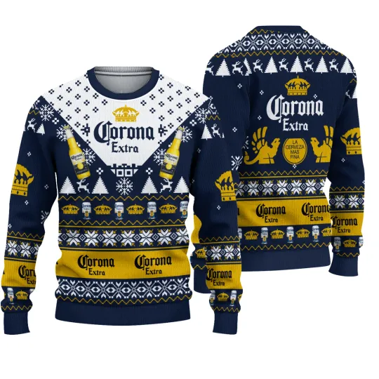 Discover 2025 New CORONA EXTRA Christmas Ugly Sweater, Merry Christmas Sweatshirt