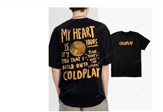 Discover Coldplay Band 2025 Music of the Spheres Tour Concert Double Sided T-shirts