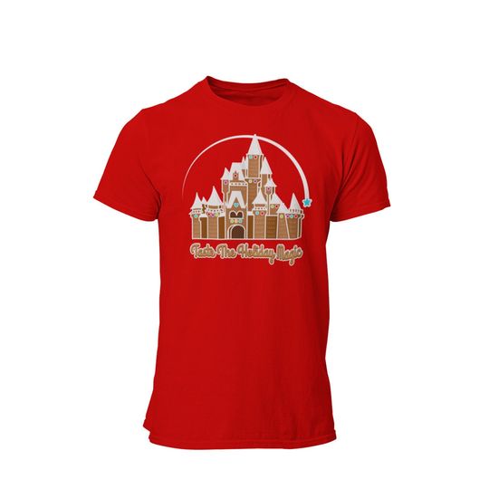 Discover Taste The Magic Unisex Shirt | Gingerbread Princess Castle Christmas Holiday T Shirt | Orlando Theme Park Family Matching Vacation Shirt