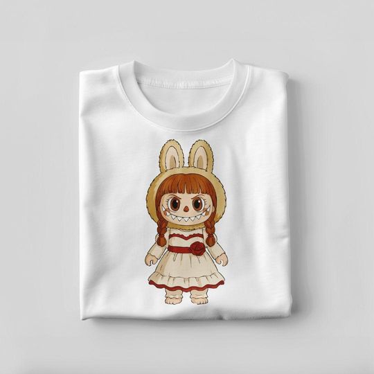 Discover Spooky Cute Labubu Girl Horror Doll Inspired Kawaii Labubu Shirt