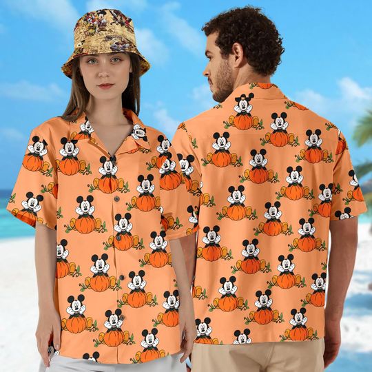 Discover Mickeyy mouse Pumpkin Hawaii Shirt, Disneyyy Mickeyy mouse Halloween Short