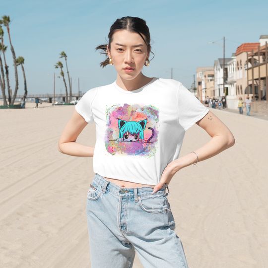 Discover Pretty Kitty Cropped Tee