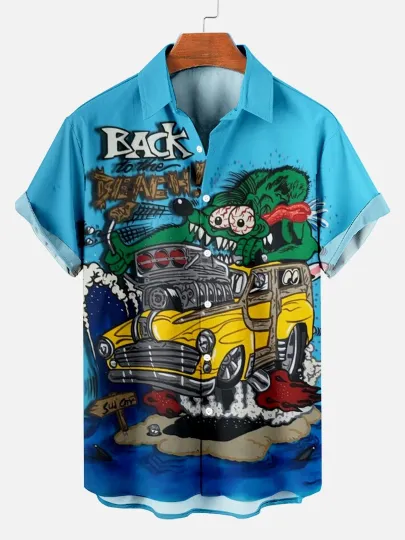 Discover Custom Rat Fink Hawaiian Shirt - Racing Hawaiian Shirt - Ed Roth
