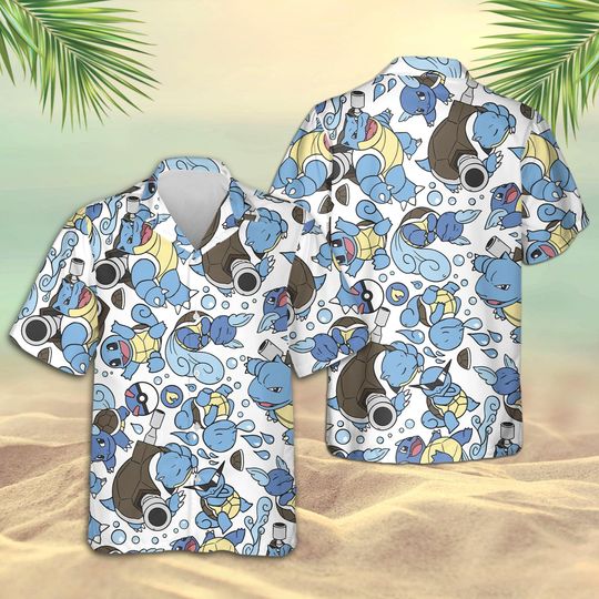 Discover Anime Hawaiian Shirts, Squirtle Beach Hawaiian Shirt and Shorts