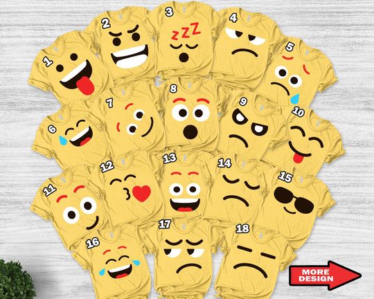 Discover Emoji Group Halloween Shirts, School Matching Costume Shirts for Friends, Family, Teachers, Office Halloween Party, Halloween Group UM3308