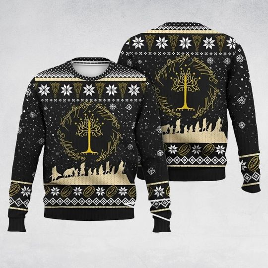 Discover LOTR One Mordor Christmas Ugly Sweater, Lotr Ugly Christmas Sweater