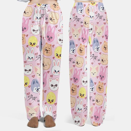 Discover Kpop Stray Kids Pajama Pants  Cute Animal Character Lounge Pants