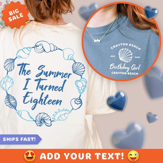 Discover The Summer I Turned Custom Shirt, Personalized Summer Birthday