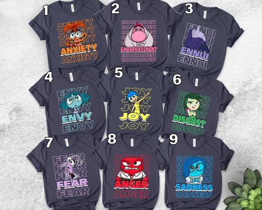 Discover Insidee Outt Characters Shirts, Insidee Outt 2- Shirt, Insidee Outt Group Matching