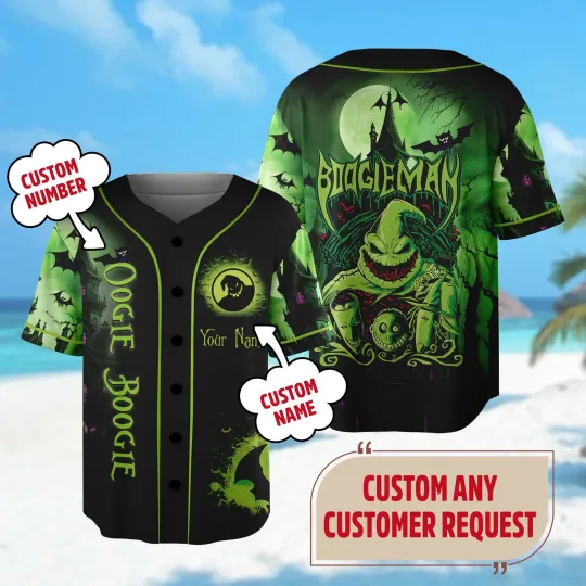 Discover Personalized Halloween Oogiee Boogiee Baseball Jersey