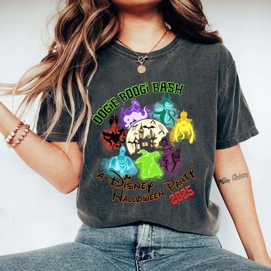 Discover Comfort Colors Oogiee Boogiee Bash Shirt, Halloween Party 2025, Disneyyland Villains Shirt, Nightmare Before Christmas, Disneyyland Halloween