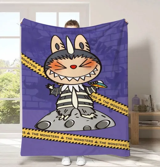 Discover LabubuThe Monsters Cartoon ThrowPlush Blanket