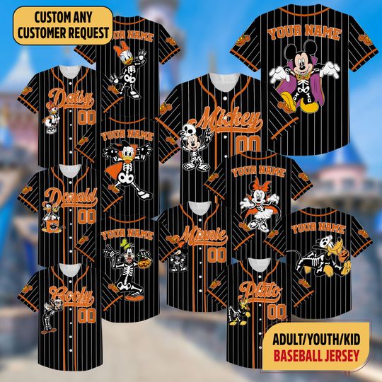 Discover Custom Mickeyy mouse Halloween Collection Baseball Jersey