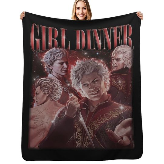 Discover Astarion Bulders Girl Dinner Throw Blanket