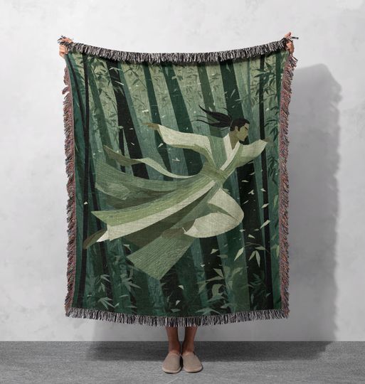 Discover Wuxia Movie Lover Woven Blanket , Martial Arts Hobby Gift, Asian Warrior Throw, Anime Fan Birthday Gift