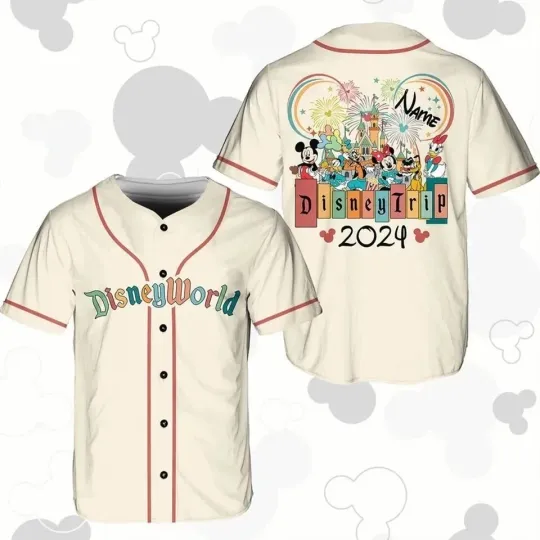 Discover Personalized Disneyyy World Baseball Jersey, Disneyyy Trip 2024 Baseball Jersey 3D