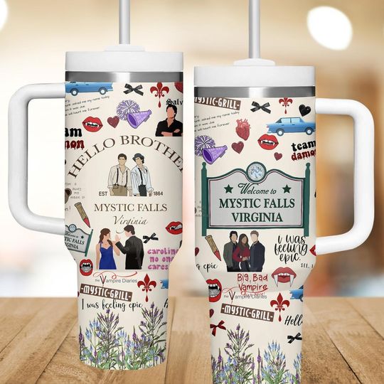 Discover Vampire Diaries 40oz Tumbler, Salvatore Brothers Stainless Tumbler