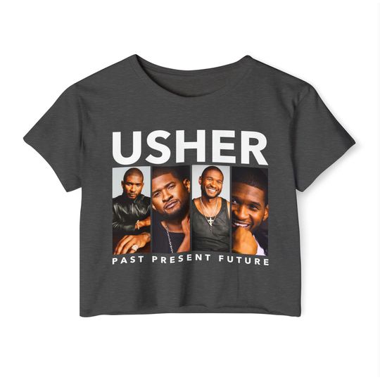 Discover Usher tour crop top Usher world tour crop shirt Usher past present future world tour crop