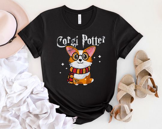 Discover Corgi Potter  Gift For Corgi Lovers, Dog Lover, Dog Day Shirt, Funny Shirt, New Year, Valentines Day, Gift For Men And Women