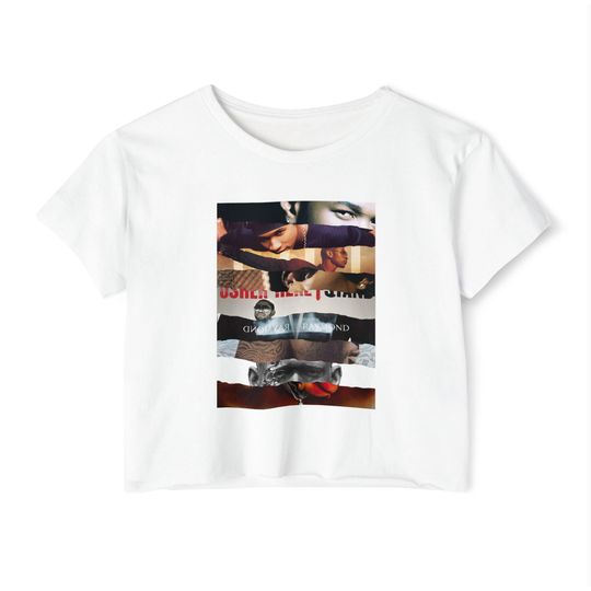 Discover Usher albums crop shirt Usher tour crop top Usher past present future world tour crop top