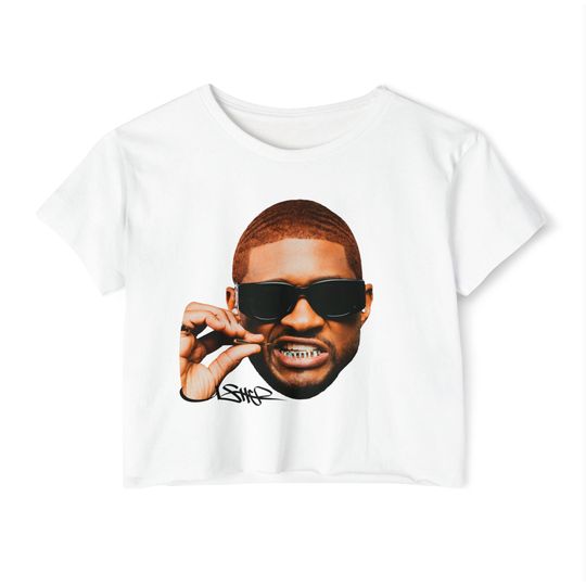Discover Usher world tour crop top sign Usher tour crop shirt print Usher past present future world tour crop Usher shirt Usher merch concert gift