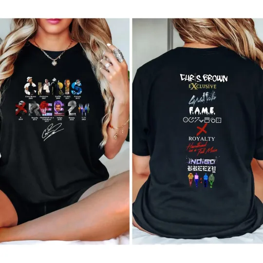 Discover Chris Brown Tour 2025 T-Shirt Full Size S-5XL