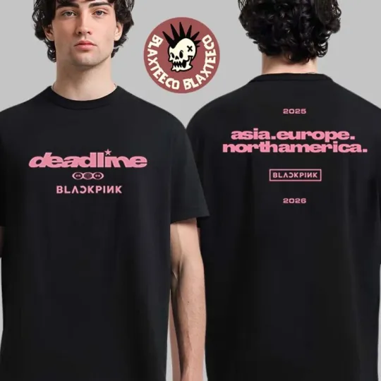 Discover BLACKPINK Deadline World Tour 2025 2026 Continent Logo Tee