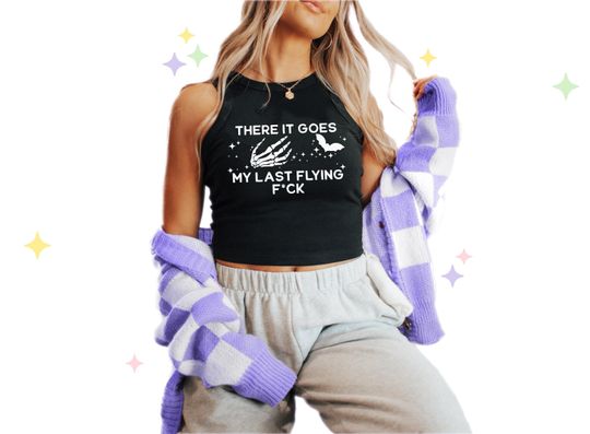 Discover Skeleton Hand Racer Tank | SNUG FIT | Horror Goth Y2K Graphic Crop Top