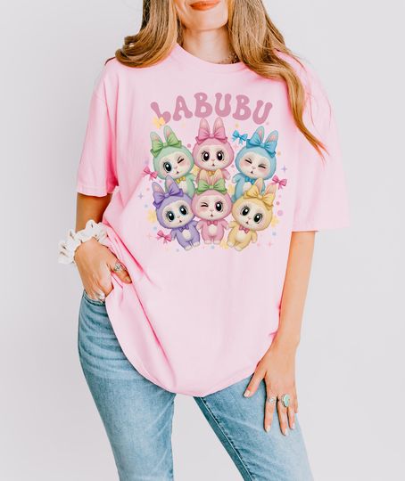 Discover Labubu Shirt, Cute Labubu T-shirt, Pop Mart Fan Tee, Kawaii Harajuku Animal