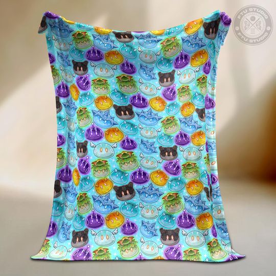 Discover Genshin Slime Blanket Video Game Blanket Game Funny Game Gift for Fan