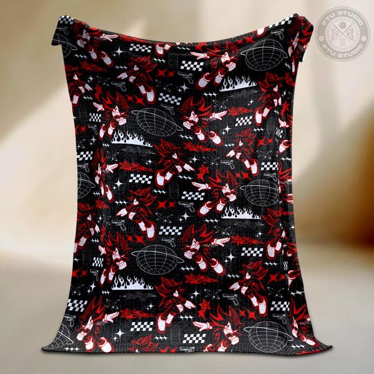 Discover Shadow Hedgehog Formula Blanket Game Blanket Funny Video Game Gifts