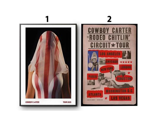 Discover Beyonce Reclamation Tour 2025 Poster  Cowboy Carter Album Concert Art