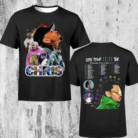 Discover Chris Brown F.A.M.E. 3D Short Sleeve T-Shirt