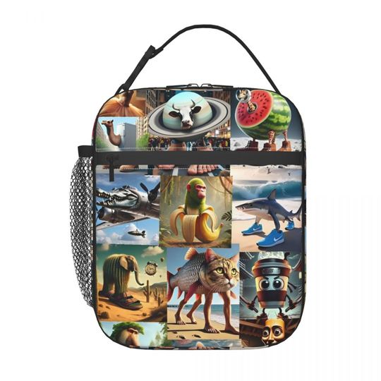 Discover Italian Brainrot Funny Meme Merch Insulated Lunch Bag