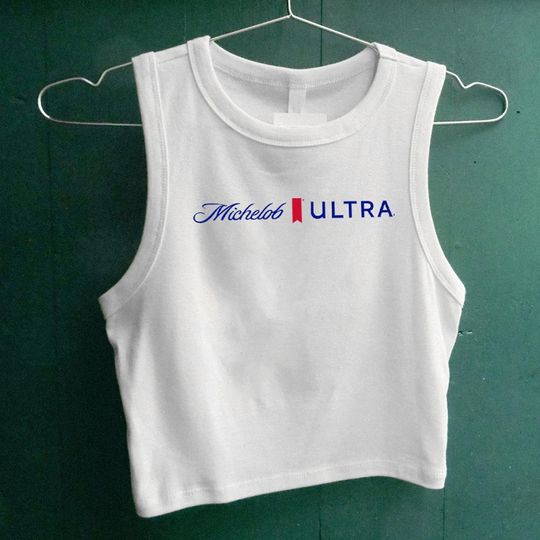 Discover Michelob Ultra Logo Tank Top, Michelob Ultra Logo Rib Racer Tank Top, Country Tops, Summer Tops, beer Crop Tank, Summer Outfit ideas, Going out shirt