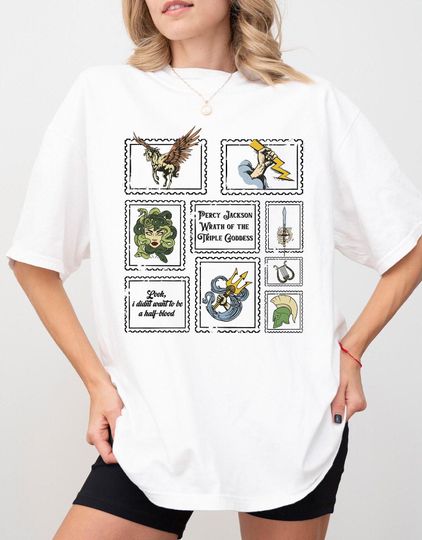 Discover Percy Jackson Wrath Of The Triple Goddess Shirt, Look I Didnt Want To Be A Haft Blood Shirt