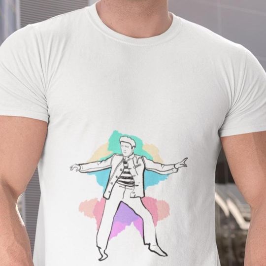 Discover Elvis Presley t-shirt, Hand drawn retro music shirt, Rock and roll tee Shirt