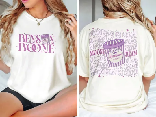 Discover Benson Boone Moonbeam Ice Cream America Heart Tour Album 2025 T-Shirt