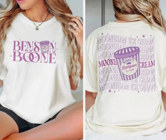 Discover Benson Boone Moonbeam Ice Cream America Heart Tour Album 2025 T-Shirt